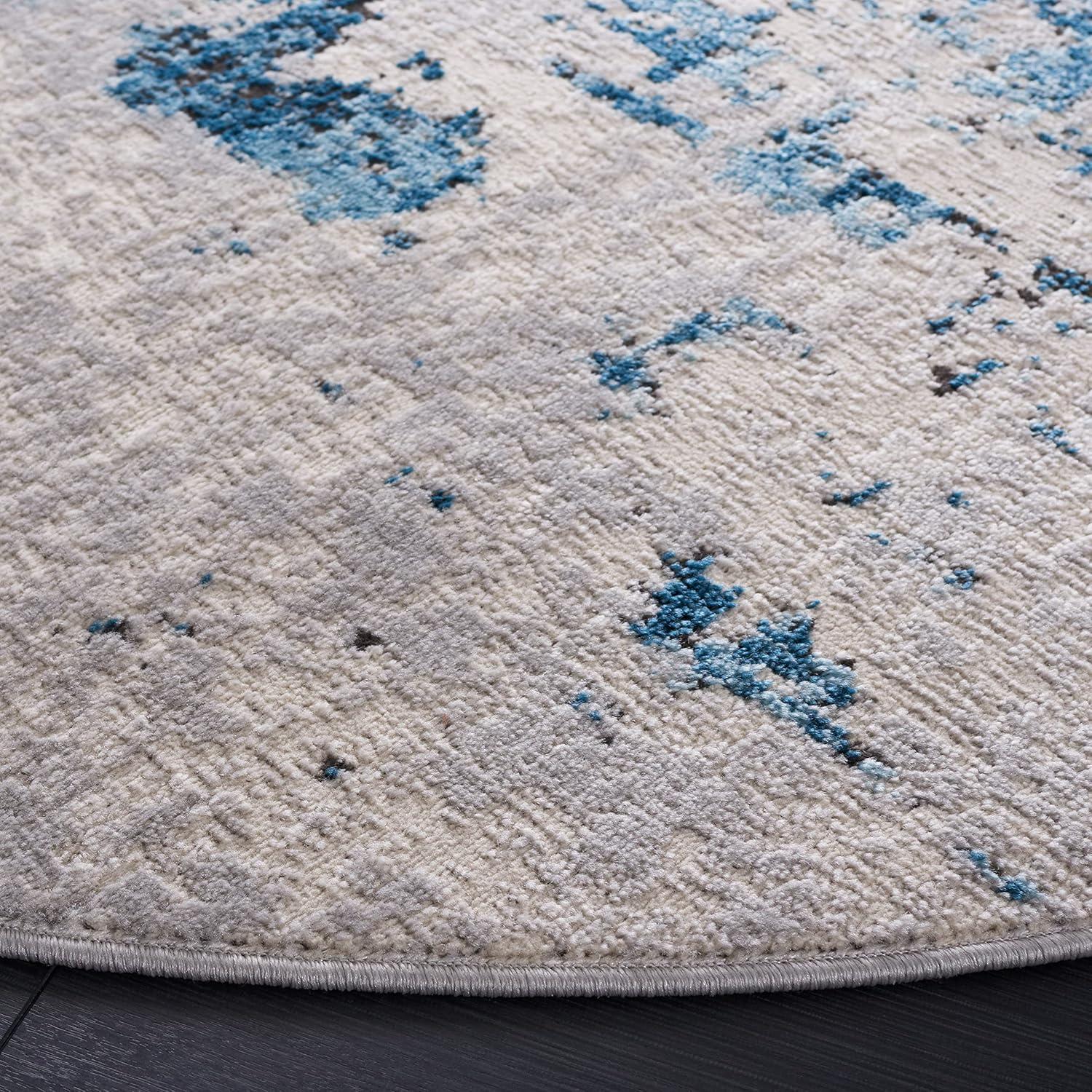 image:imageSAFAVIEH Shivan Collection 8 x 10 Grey Gold SHV723G Modern Abstract NonShedding Living Room Bedroom Dining Home Office Area RugGreyBlue