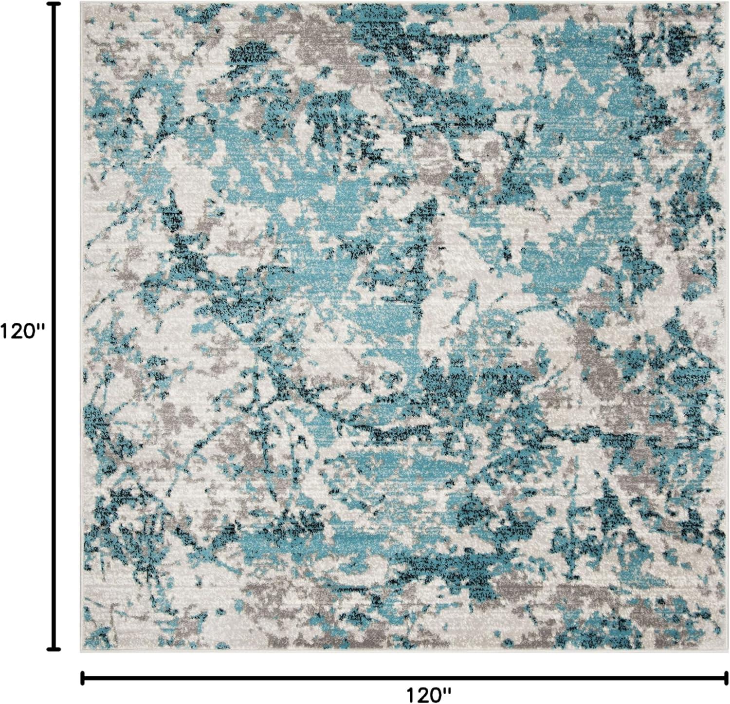 image:imageSAFAVIEH Skyler Collection 8 x 10 BlueIvory SKY186M Modern Abstract NonShedding Living Room Bedroom Dining Home Office Area RugBlueIvory