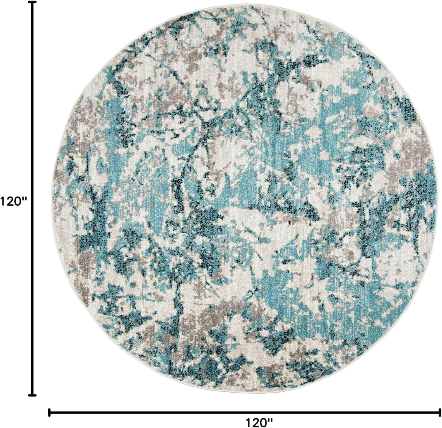 image:imageSAFAVIEH Skyler Collection 8 x 10 BlueIvory SKY186M Modern Abstract NonShedding Living Room Bedroom Dining Home Office Area RugBlueIvory