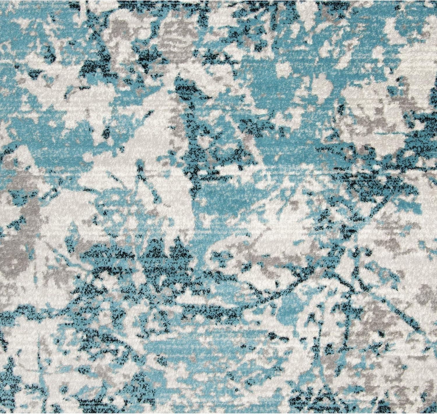 image:imageSAFAVIEH Skyler Collection 8 x 10 BlueIvory SKY186M Modern Abstract NonShedding Living Room Bedroom Dining Home Office Area RugBlueIvory