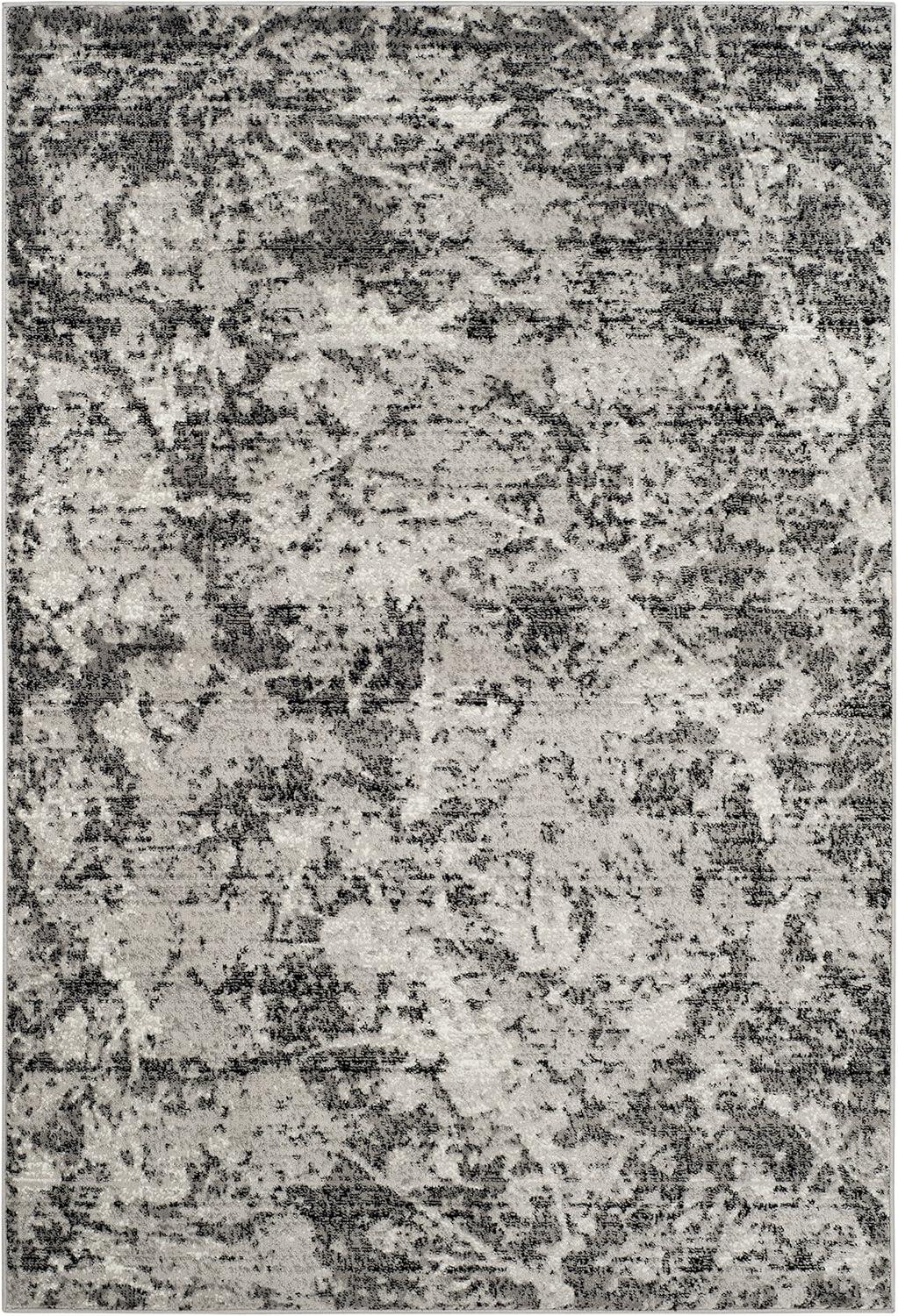 image:imageSAFAVIEH Skyler Collection 8 x 10 BlueIvory SKY186M Modern Abstract NonShedding Living Room Bedroom Dining Home Office Area RugCharcoalIvory