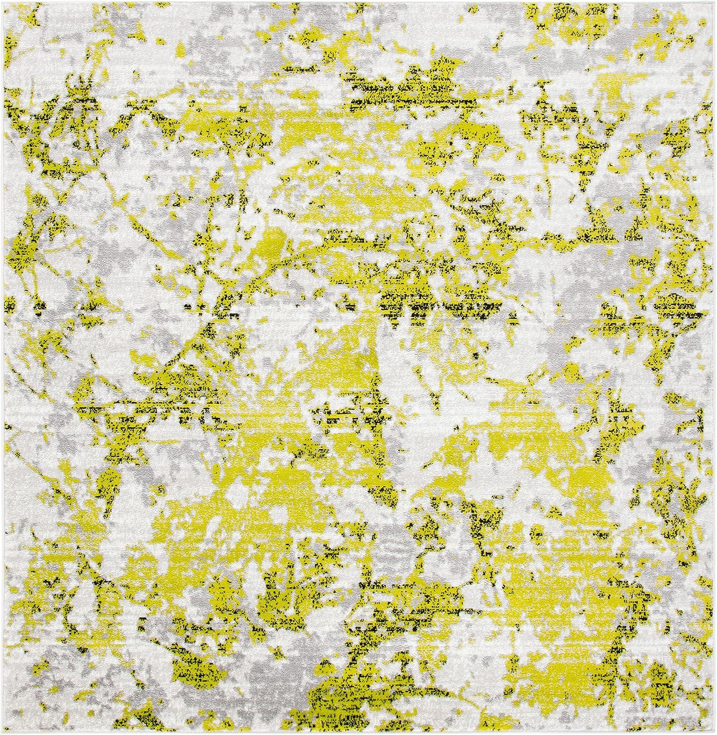 image:imageSAFAVIEH Skyler Collection 8 x 10 BlueIvory SKY186M Modern Abstract NonShedding Living Room Bedroom Dining Home Office Area RugGreyGreen