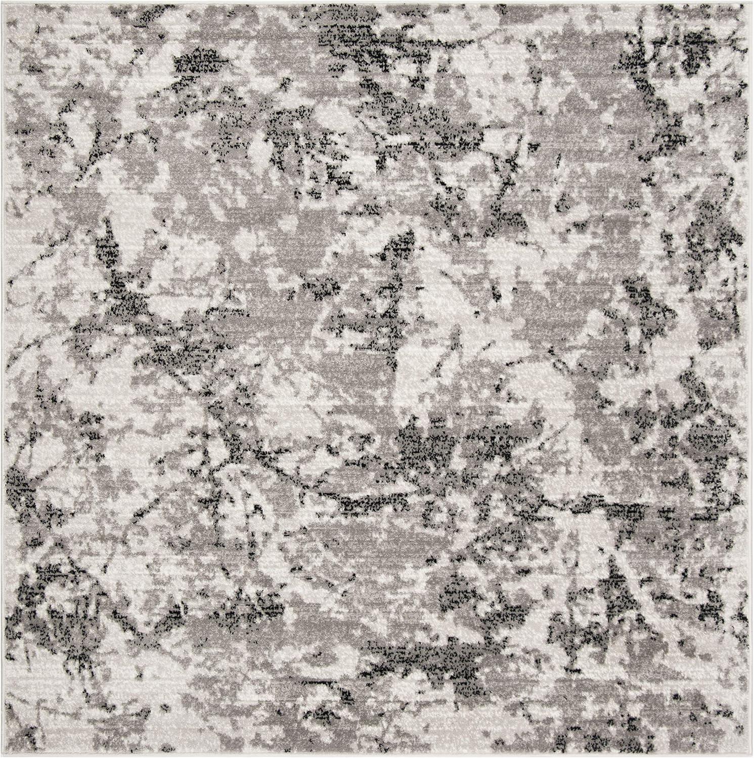 image:imageSAFAVIEH Skyler Collection 8 x 10 BlueIvory SKY186M Modern Abstract NonShedding Living Room Bedroom Dining Home Office Area RugGreyIvory