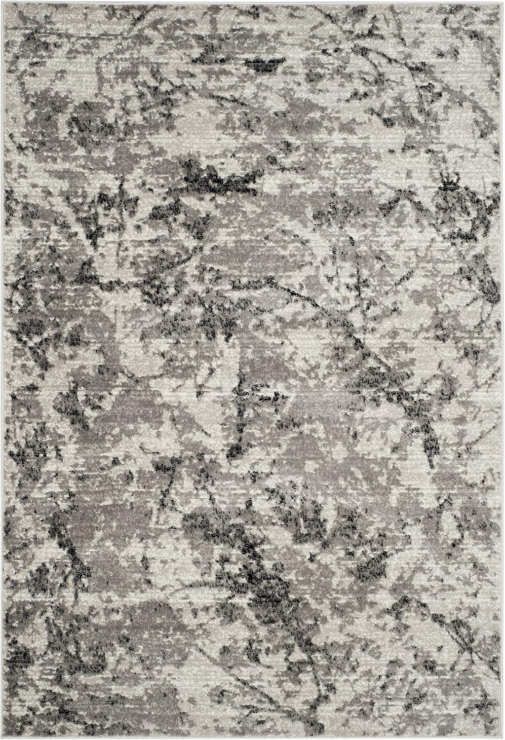 image:imageSAFAVIEH Skyler Collection 8 x 10 BlueIvory SKY186M Modern Abstract NonShedding Living Room Bedroom Dining Home Office Area RugGreyIvory