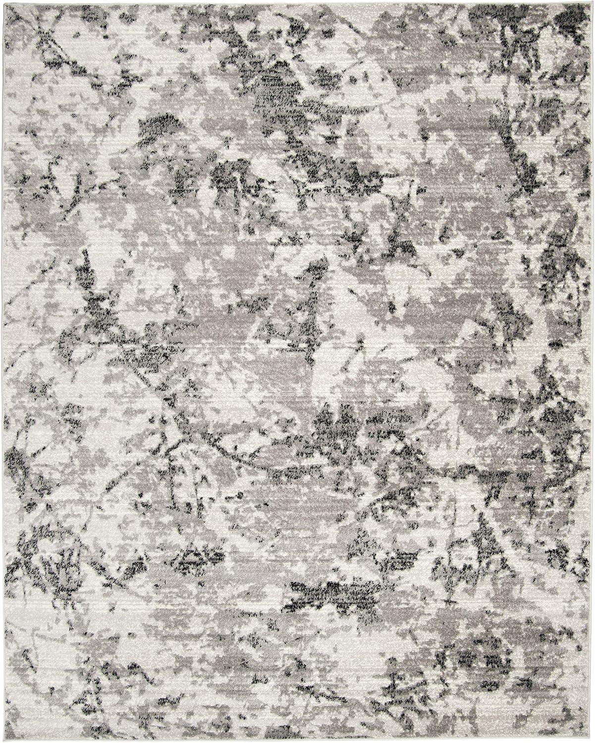 image:imageSAFAVIEH Skyler Collection 8 x 10 BlueIvory SKY186M Modern Abstract NonShedding Living Room Bedroom Dining Home Office Area RugGreyIvory