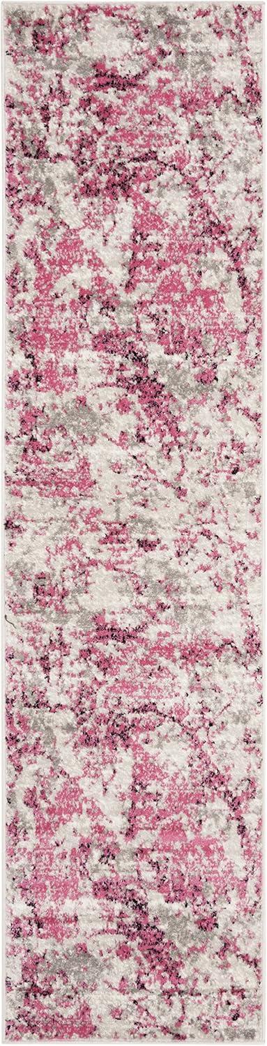 image:imageSAFAVIEH Skyler Collection 8 x 10 BlueIvory SKY186M Modern Abstract NonShedding Living Room Bedroom Dining Home Office Area RugPinkIvory