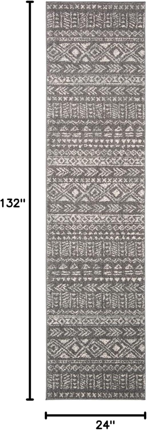 image:imageSAFAVIEH Tulum Collection Area Rug 53 x 76 Dark Grey amp Ivory Moroccan Boho Distressed Design NonShedding amp Easy to Clean Ideal for Living Room Bedroom Dining Space TUL263FDark GreyIvory