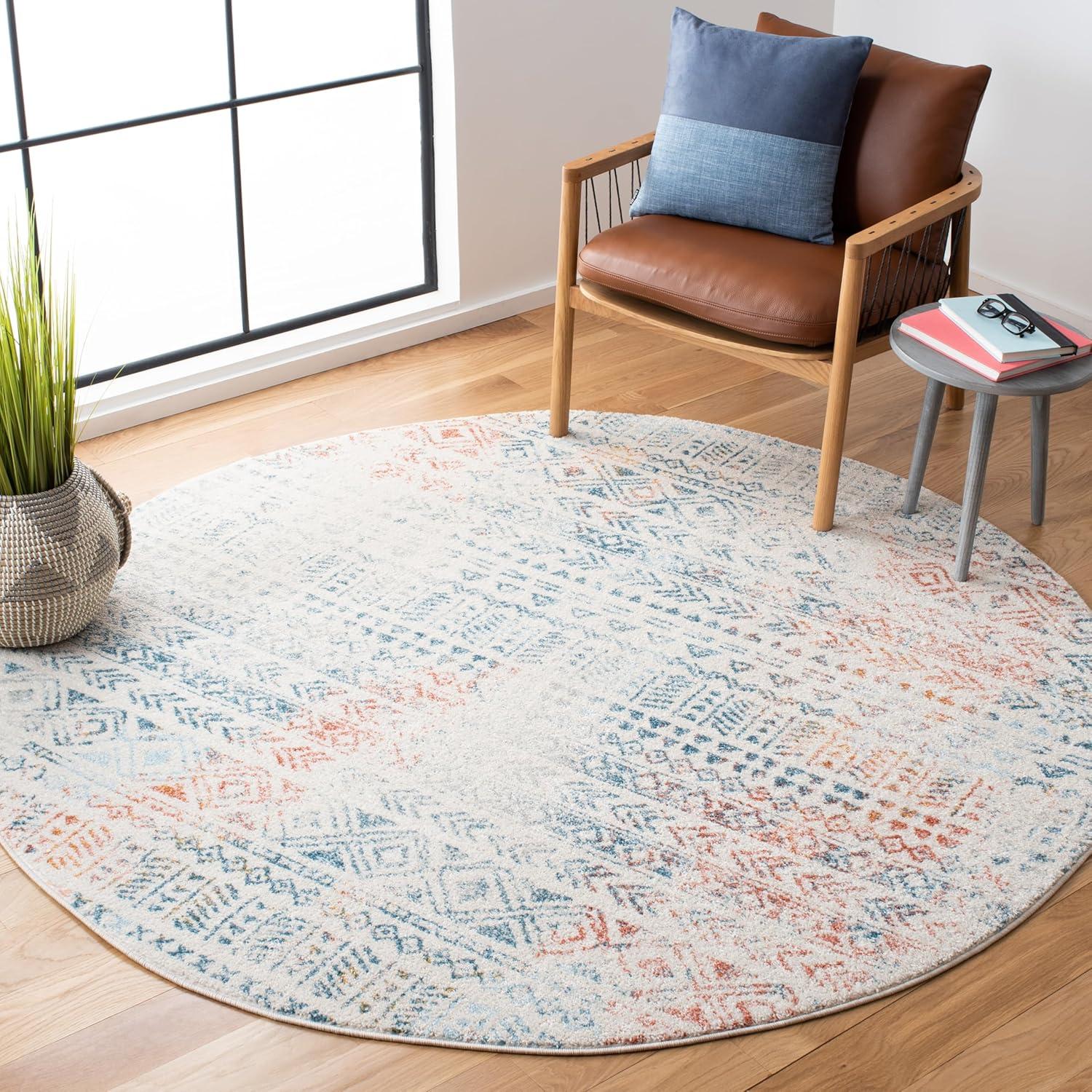 image:imageSAFAVIEH Tulum Collection Area Rug 53 x 76 Dark Grey amp Ivory Moroccan Boho Distressed Design NonShedding amp Easy to Clean Ideal for Living Room Bedroom Dining Space TUL263FIvoryTerracotta