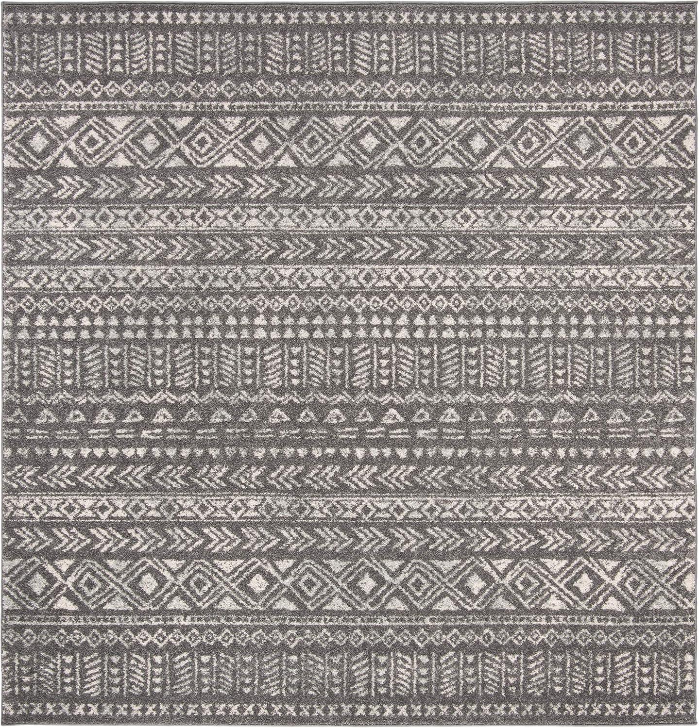 image:imageSAFAVIEH Tulum Collection Area Rug 53 x 76 Dark Grey amp Ivory Moroccan Boho Distressed Design NonShedding amp Easy to Clean Ideal for Living Room Bedroom Dining Space TUL263FDark GreyIvory