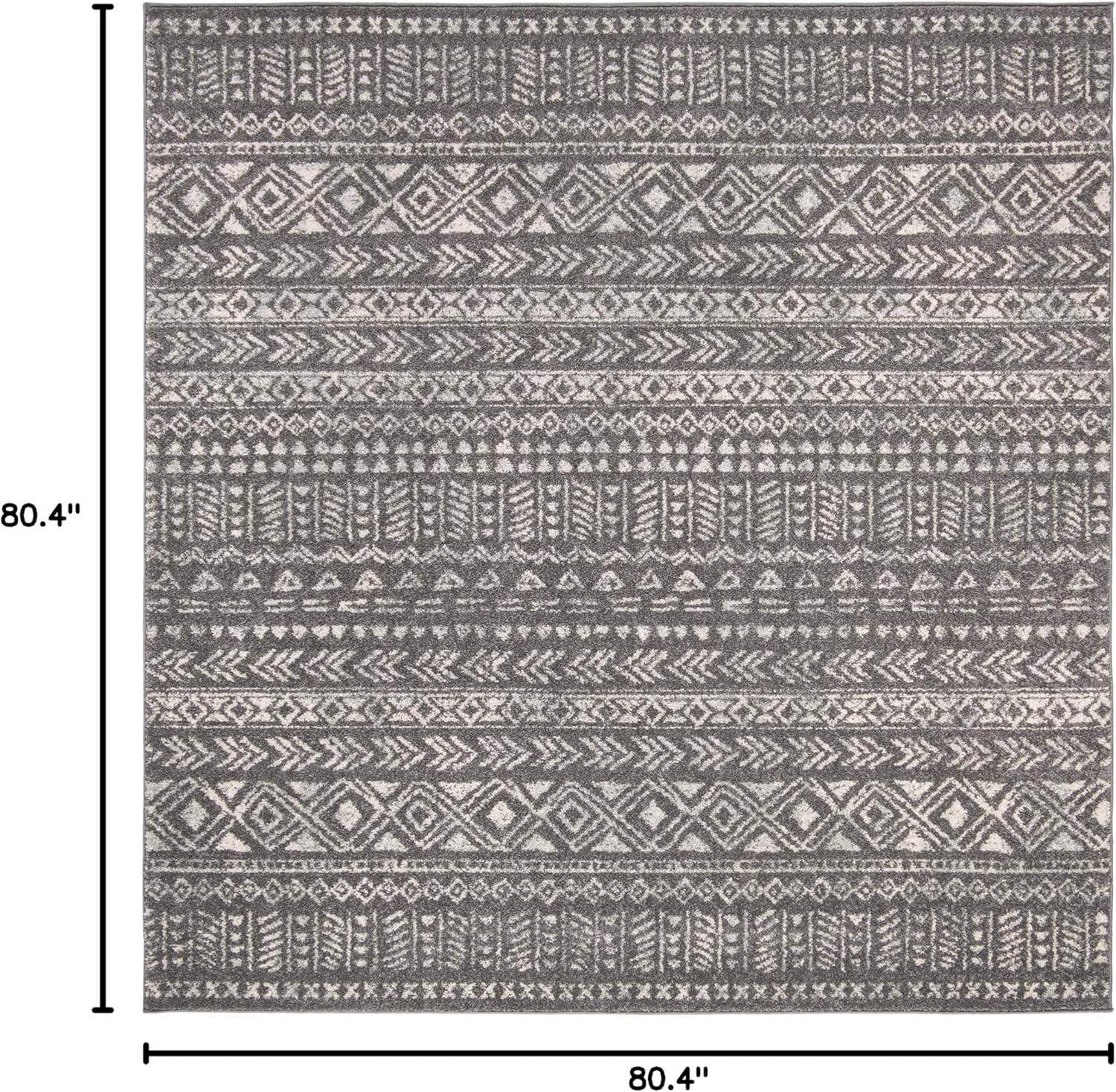 image:imageSAFAVIEH Tulum Collection Area Rug 53 x 76 Dark Grey amp Ivory Moroccan Boho Distressed Design NonShedding amp Easy to Clean Ideal for Living Room Bedroom Dining Space TUL263FDark GreyIvory