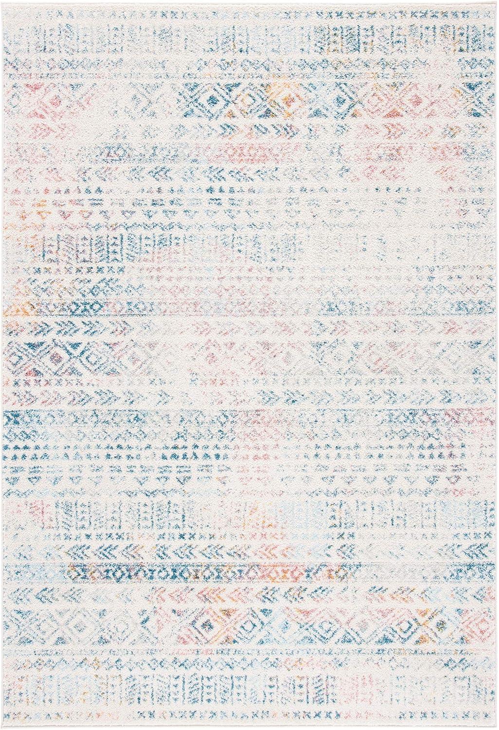image:imageSAFAVIEH Tulum Collection Area Rug 53 x 76 Dark Grey amp Ivory Moroccan Boho Distressed Design NonShedding amp Easy to Clean Ideal for Living Room Bedroom Dining Space TUL263FIvoryTerracotta
