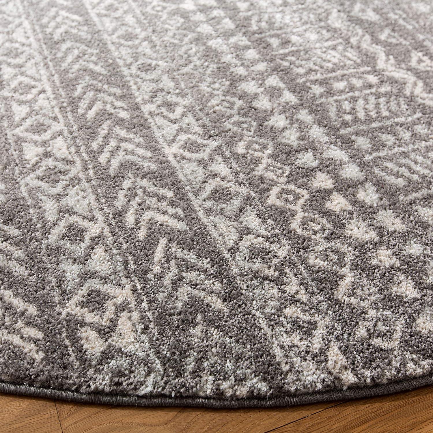 image:imageSAFAVIEH Tulum Collection Area Rug 53 x 76 Dark Grey amp Ivory Moroccan Boho Distressed Design NonShedding amp Easy to Clean Ideal for Living Room Bedroom Dining Space TUL263FDark GreyIvory