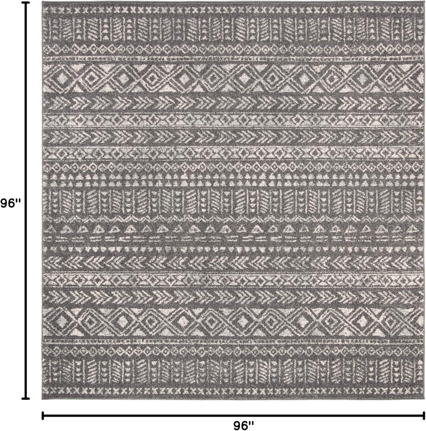 image:imageSAFAVIEH Tulum Collection Area Rug 53 x 76 Dark Grey amp Ivory Moroccan Boho Distressed Design NonShedding amp Easy to Clean Ideal for Living Room Bedroom Dining Space TUL263FDark GreyIvory