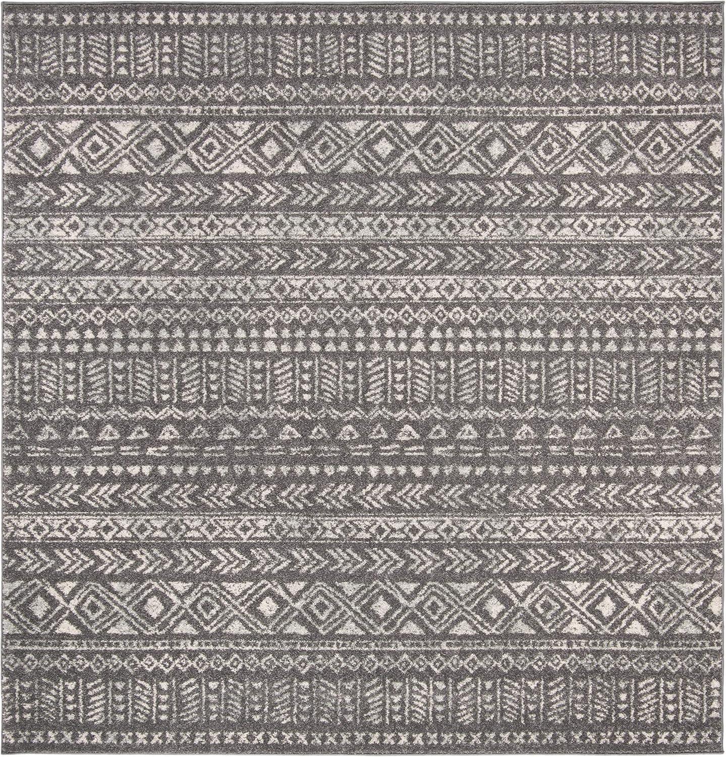 image:imageSAFAVIEH Tulum Collection Area Rug 53 x 76 Dark Grey amp Ivory Moroccan Boho Distressed Design NonShedding amp Easy to Clean Ideal for Living Room Bedroom Dining Space TUL263FDark GreyIvory