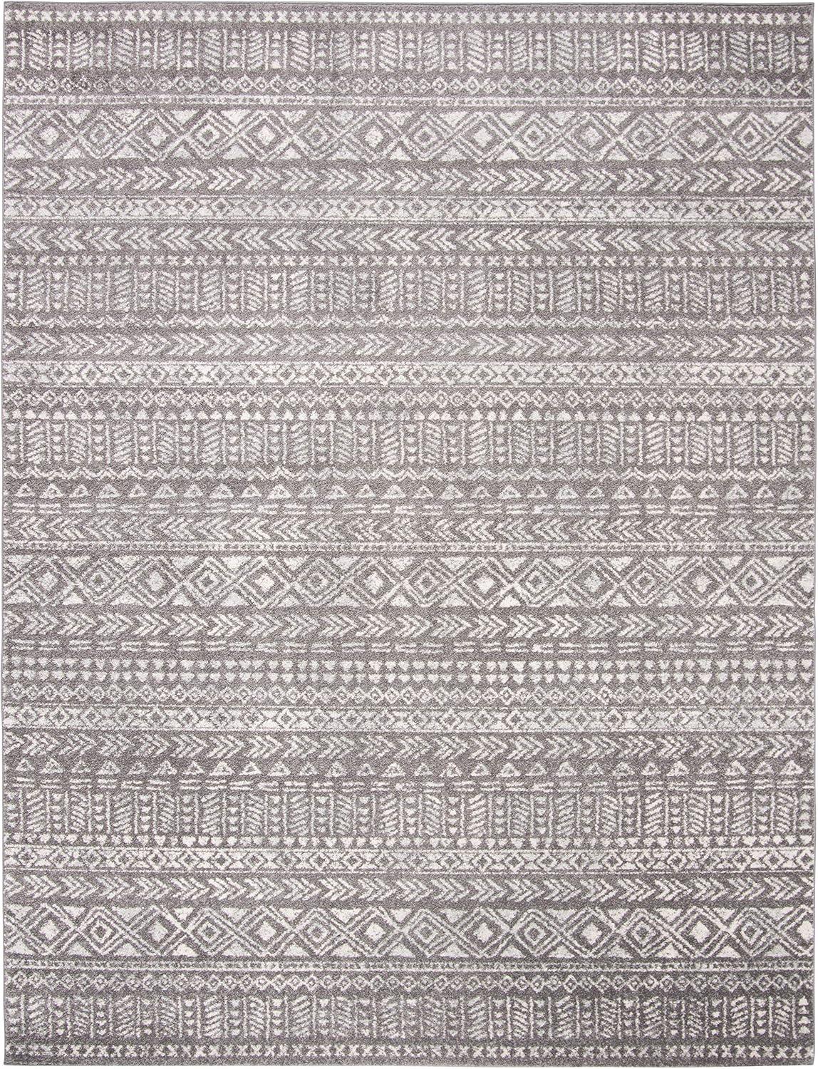 image:imageSAFAVIEH Tulum Collection Area Rug 53 x 76 Dark Grey amp Ivory Moroccan Boho Distressed Design NonShedding amp Easy to Clean Ideal for Living Room Bedroom Dining Space TUL263FDark GreyIvory
