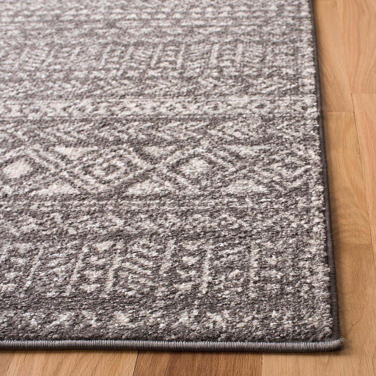 image:imageSAFAVIEH Tulum Collection Area Rug 53 x 76 Dark Grey amp Ivory Moroccan Boho Distressed Design NonShedding amp Easy to Clean Ideal for Living Room Bedroom Dining Space TUL263FDark GreyIvory
