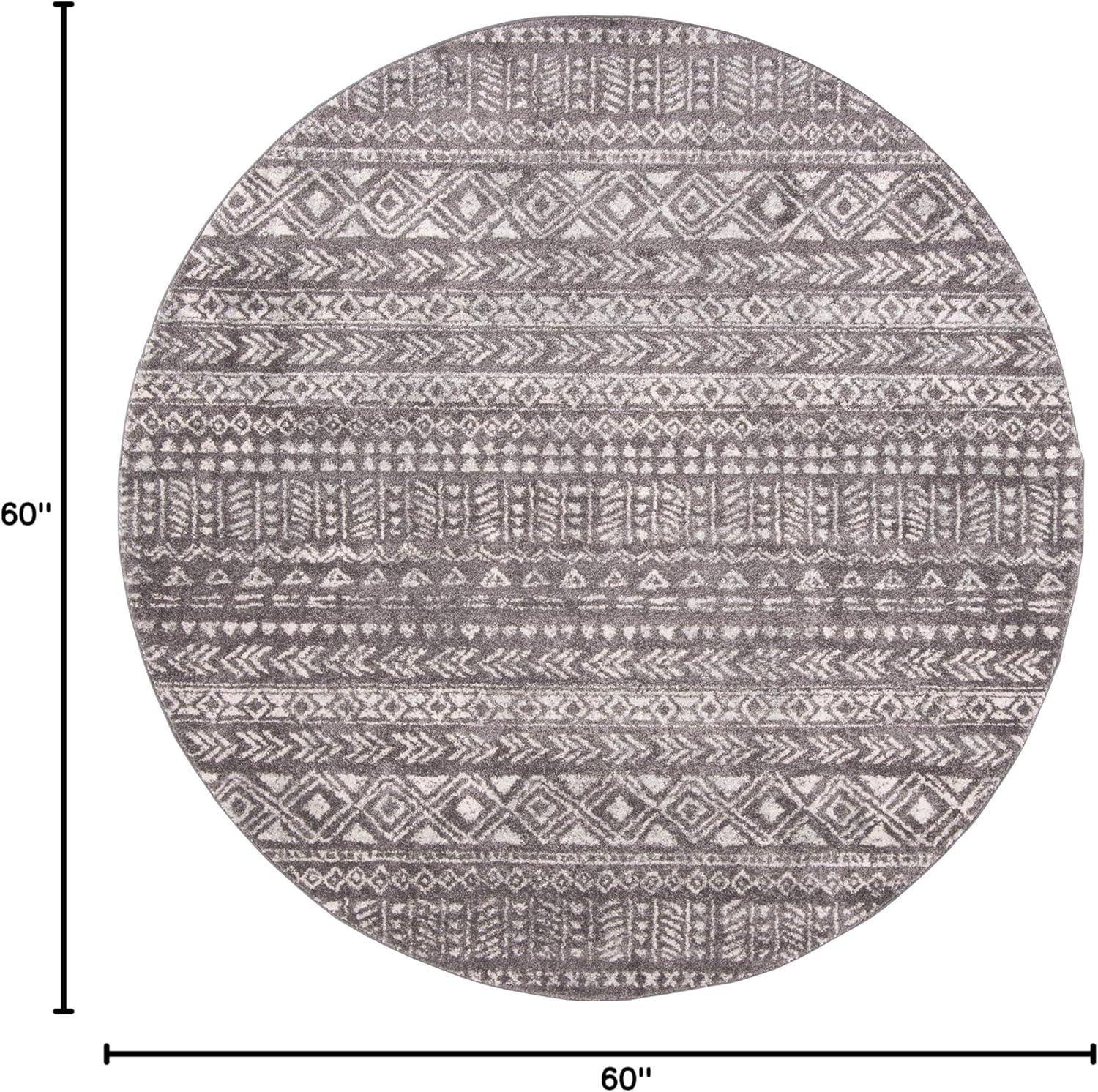 image:imageSAFAVIEH Tulum Collection Area Rug 53 x 76 Dark Grey amp Ivory Moroccan Boho Distressed Design NonShedding amp Easy to Clean Ideal for Living Room Bedroom Dining Space TUL263FDark GreyIvory