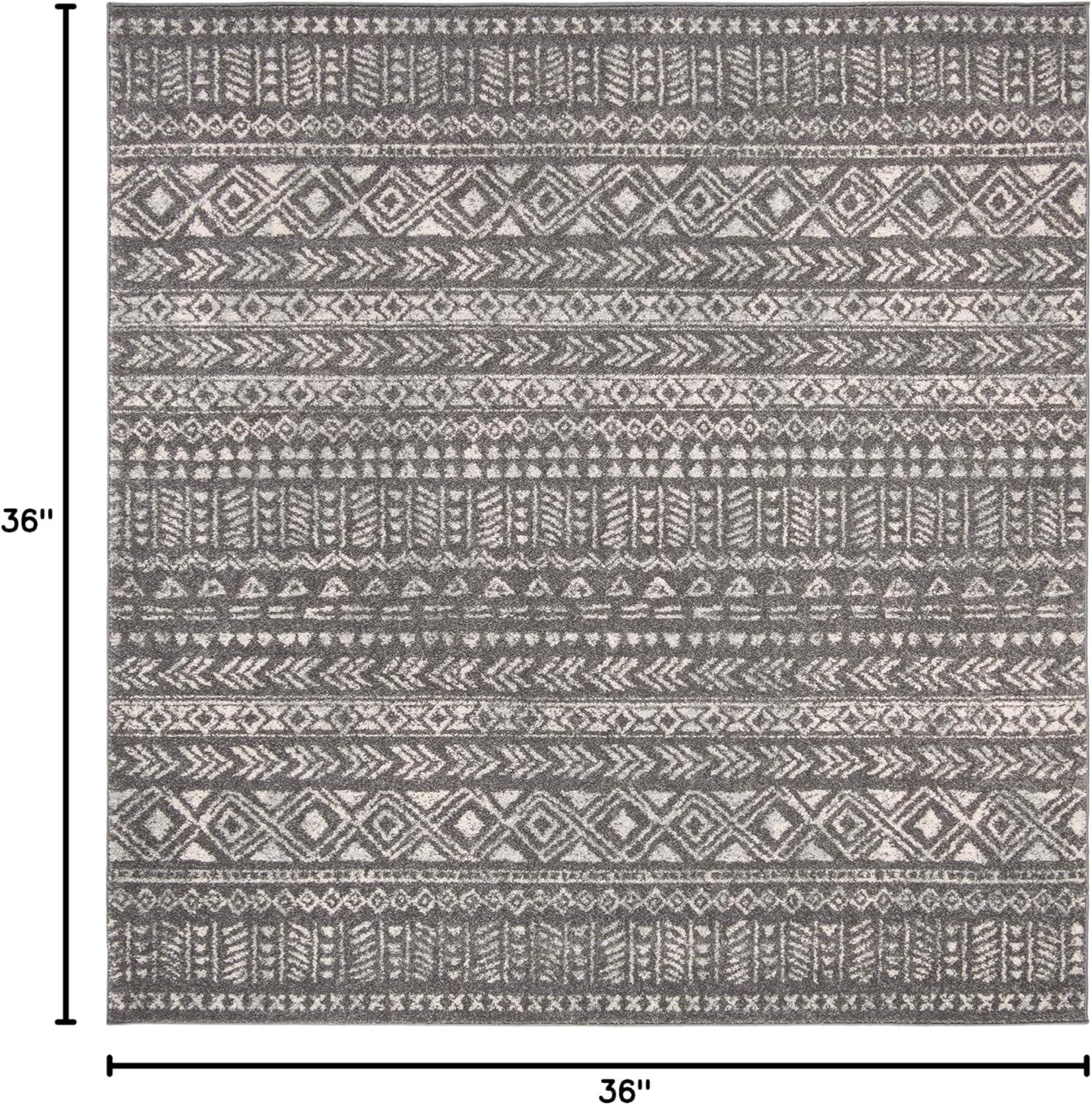 image:imageSAFAVIEH Tulum Collection Area Rug 53 x 76 Dark Grey amp Ivory Moroccan Boho Distressed Design NonShedding amp Easy to Clean Ideal for Living Room Bedroom Dining Space TUL263FDark GreyIvory