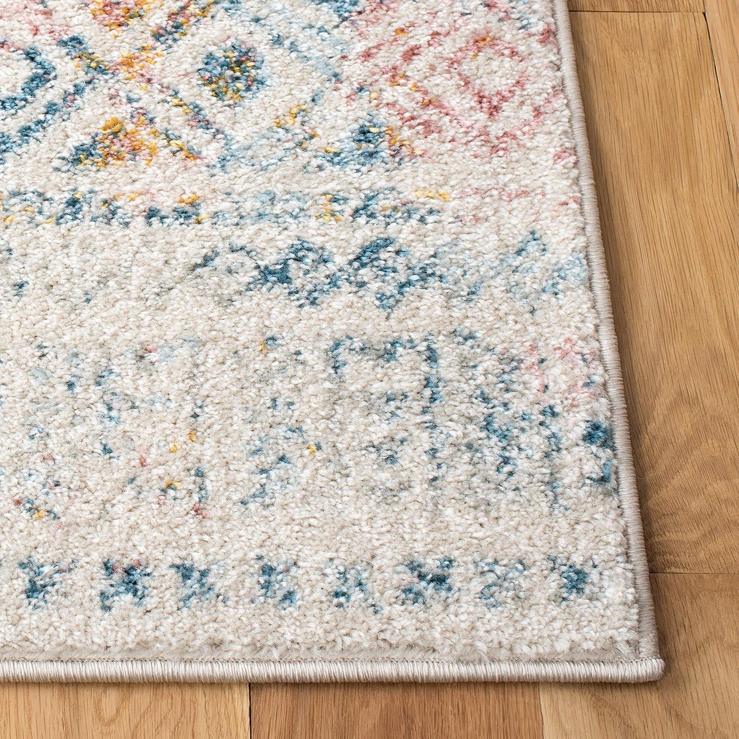 image:imageSAFAVIEH Tulum Collection Area Rug 53 x 76 Dark Grey amp Ivory Moroccan Boho Distressed Design NonShedding amp Easy to Clean Ideal for Living Room Bedroom Dining Space TUL263FIvoryTerracotta