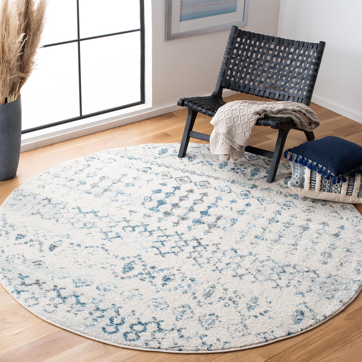 image:imageSAFAVIEH Tulum Collection Area Rug 53 x 76 Ivory amp Grey Moroccan Boho Distressed Design NonShedding amp Easy to Clean Ideal for Living Room Bedroom Dining Space TUL240AIvoryTurquoise