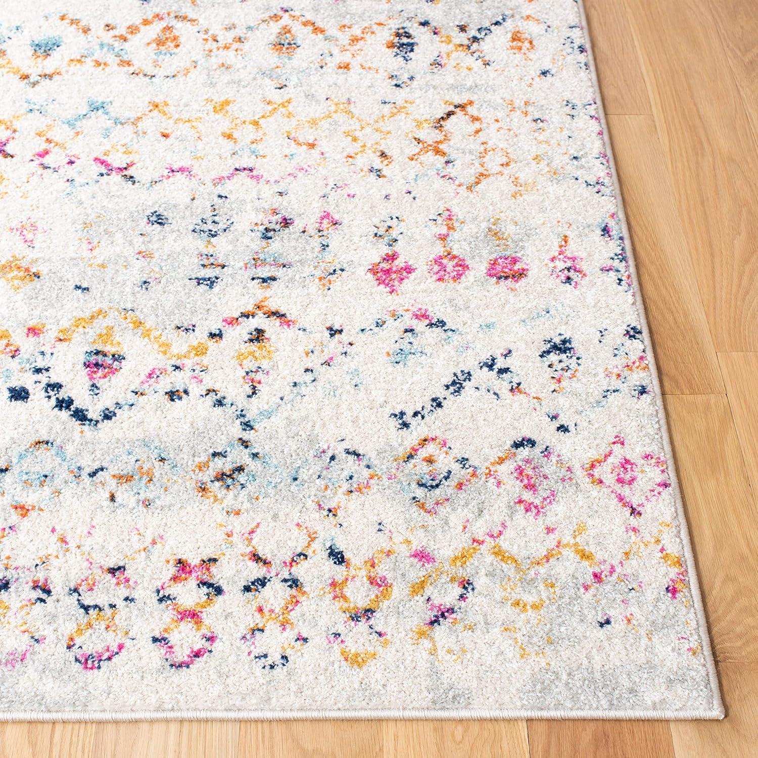 image:imageSAFAVIEH Tulum Collection Area Rug 53 x 76 Ivory amp Grey Moroccan Boho Distressed Design NonShedding amp Easy to Clean Ideal for Living Room Bedroom Dining Space TUL240AIvoryGold