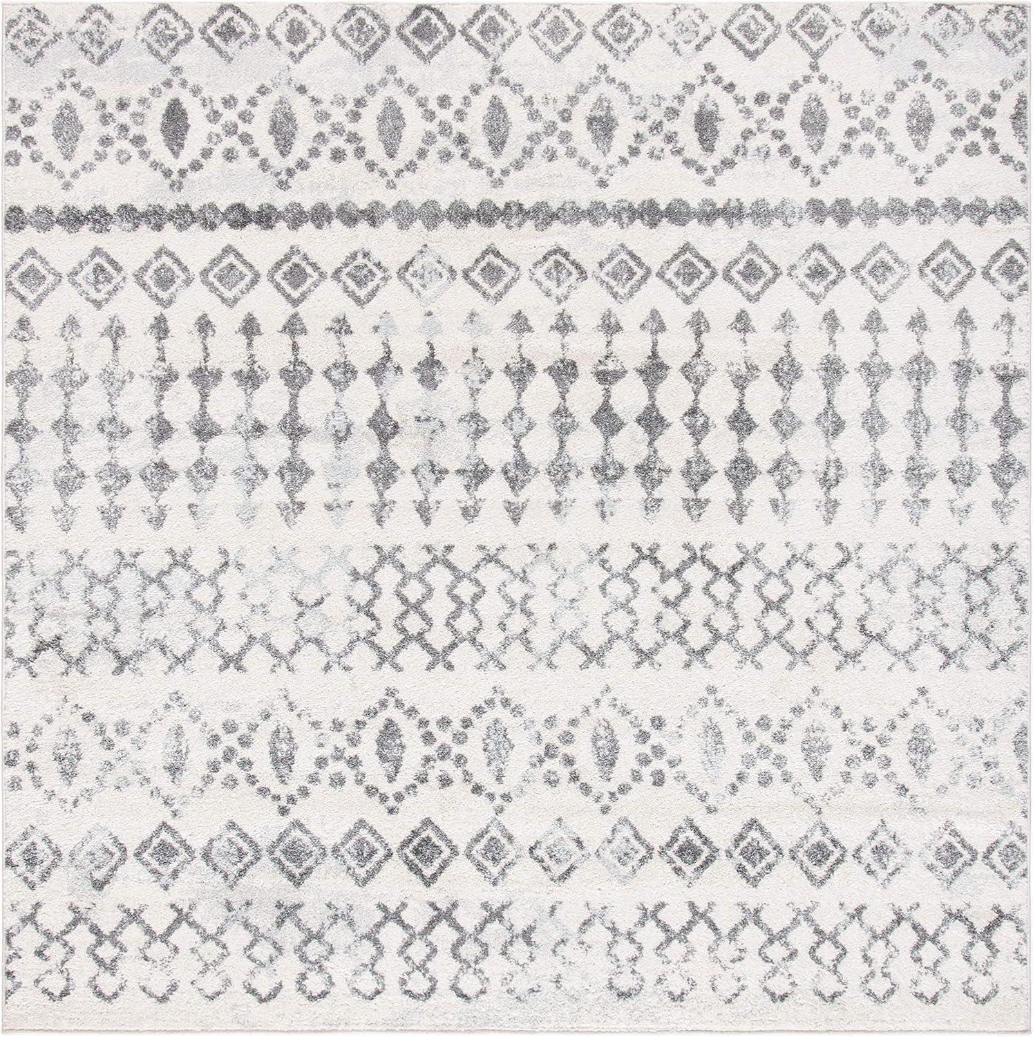 image:imageSAFAVIEH Tulum Collection Area Rug 53 x 76 Ivory amp Grey Moroccan Boho Distressed Design NonShedding amp Easy to Clean Ideal for Living Room Bedroom Dining Space TUL240AIvoryGrey