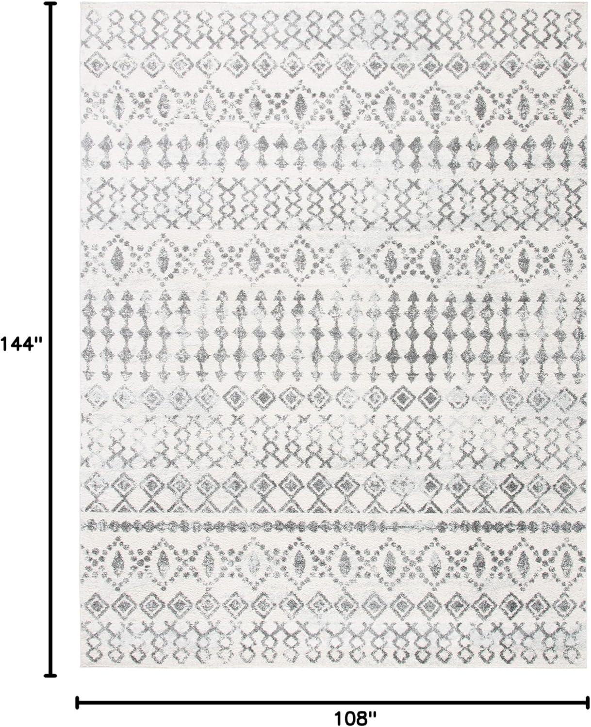 image:imageSAFAVIEH Tulum Collection Area Rug 53 x 76 Ivory amp Grey Moroccan Boho Distressed Design NonShedding amp Easy to Clean Ideal for Living Room Bedroom Dining Space TUL240AIvoryGrey
