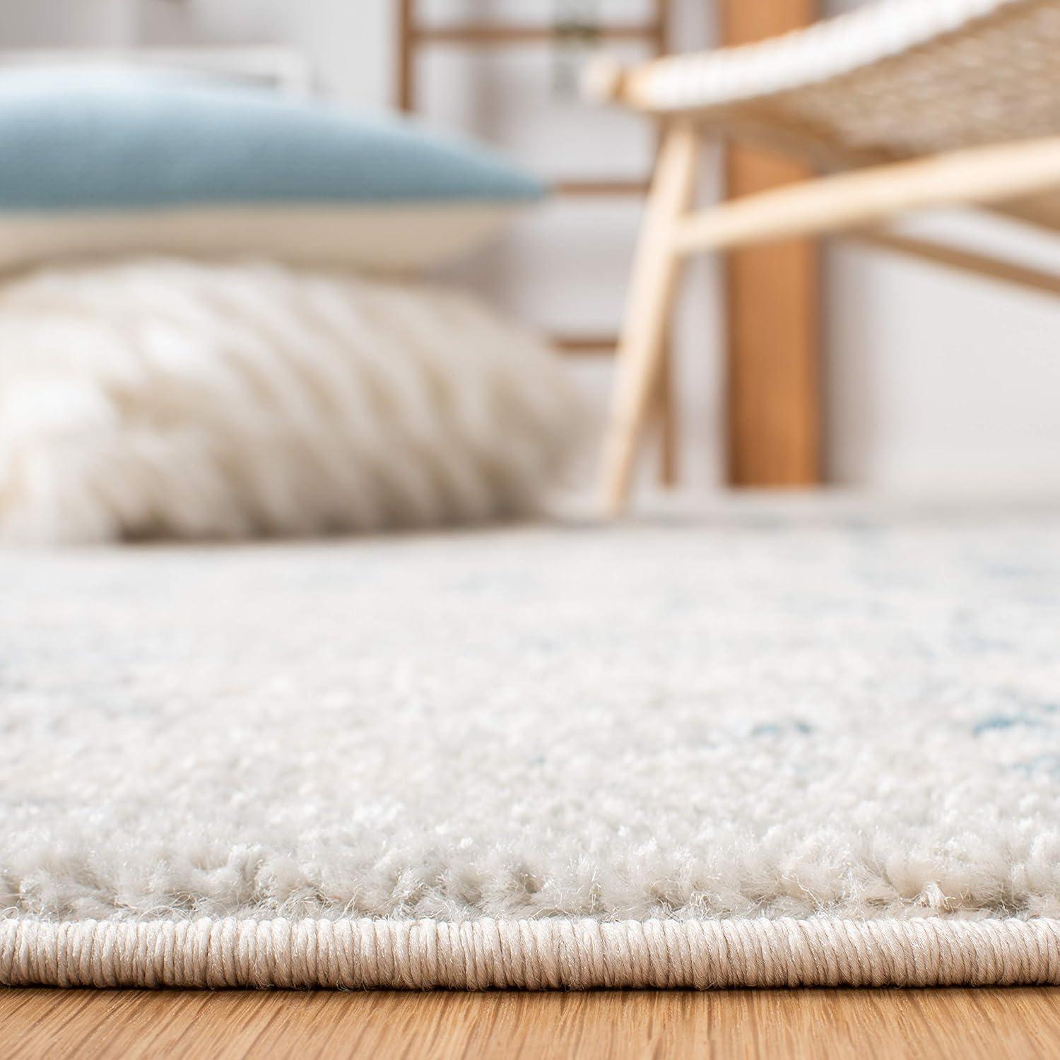 image:imageSAFAVIEH Tulum Collection Area Rug 53 x 76 Ivory amp Grey Moroccan Boho Distressed Design NonShedding amp Easy to Clean Ideal for Living Room Bedroom Dining Space TUL240AIvoryTurquoise