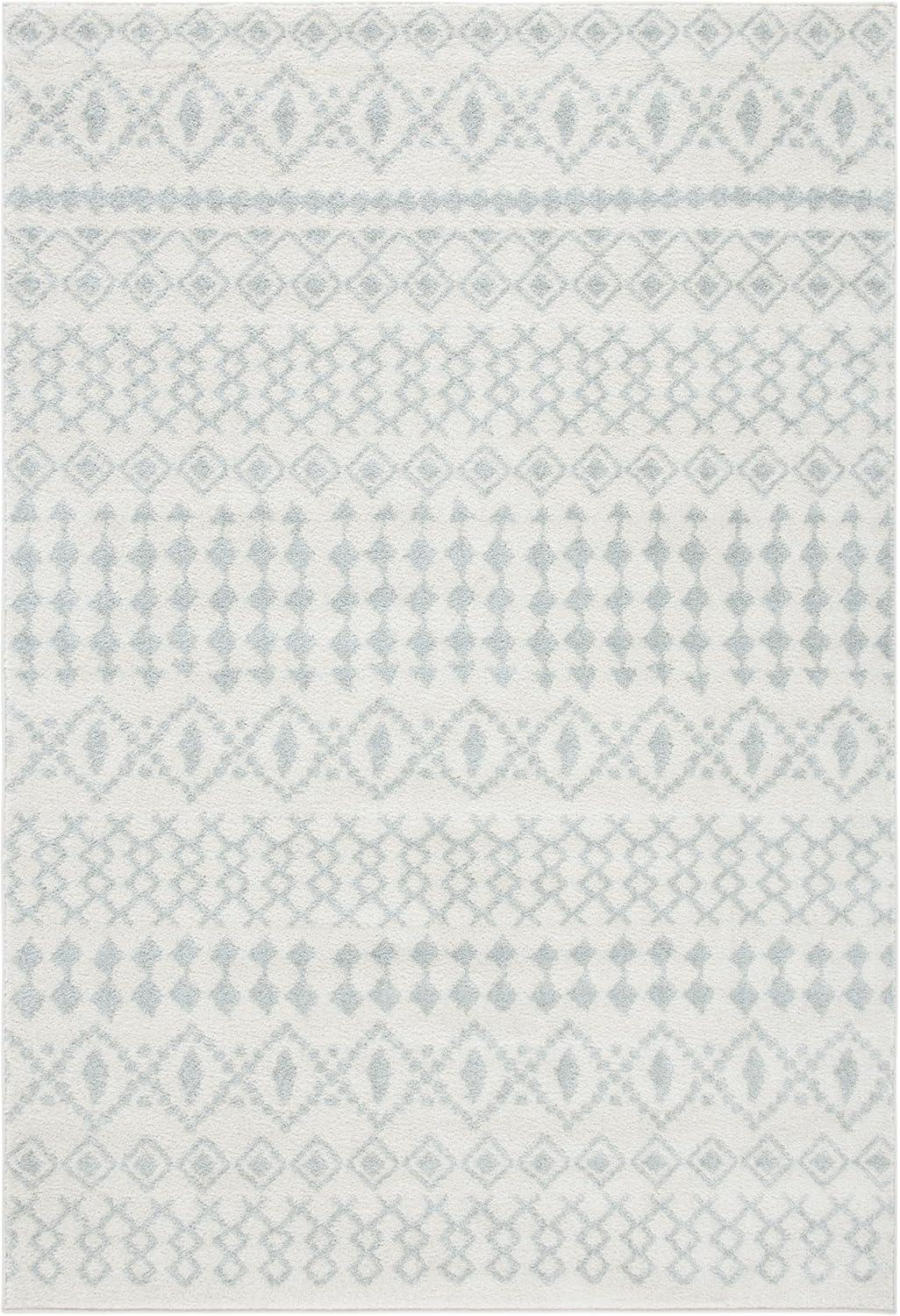 image:imageSAFAVIEH Tulum Collection Area Rug 53 x 76 Ivory amp Grey Moroccan Boho Distressed Design NonShedding amp Easy to Clean Ideal for Living Room Bedroom Dining Space TUL240AIvoryLight Grey
