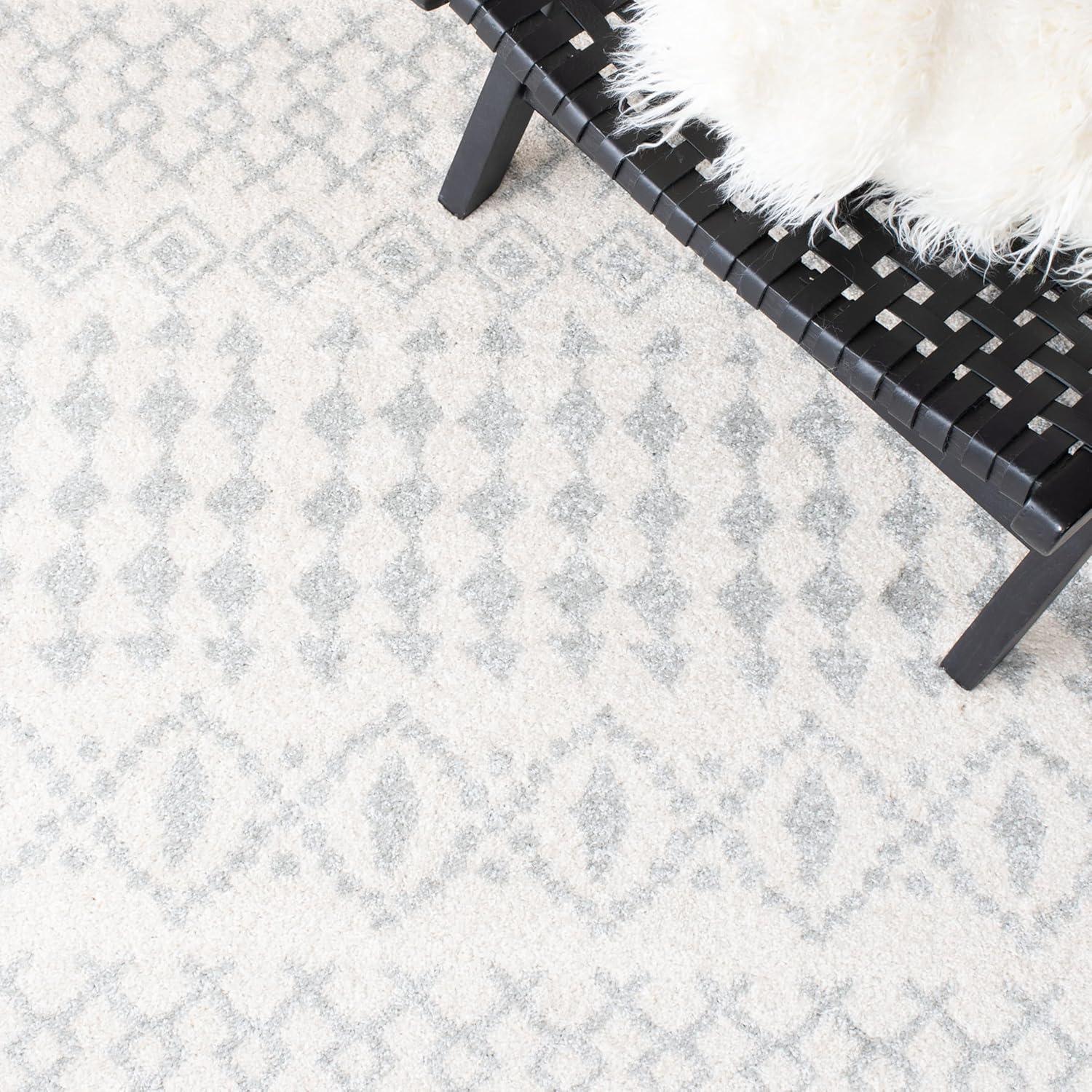 image:imageSAFAVIEH Tulum Collection Area Rug 53 x 76 Ivory amp Grey Moroccan Boho Distressed Design NonShedding amp Easy to Clean Ideal for Living Room Bedroom Dining Space TUL240AIvoryLight Grey