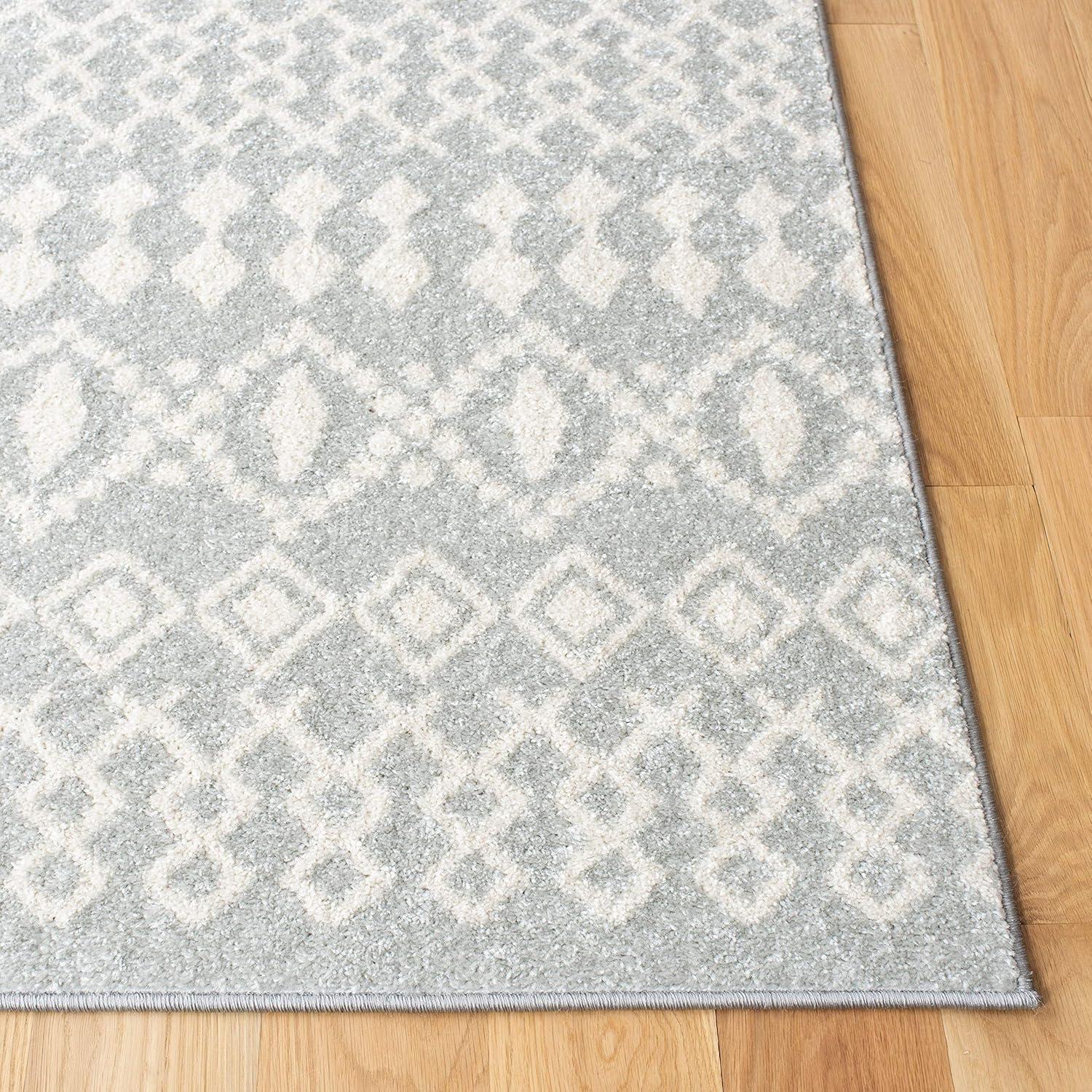 image:imageSAFAVIEH Tulum Collection Area Rug 53 x 76 Ivory amp Grey Moroccan Boho Distressed Design NonShedding amp Easy to Clean Ideal for Living Room Bedroom Dining Space TUL240ALight GreyIvory