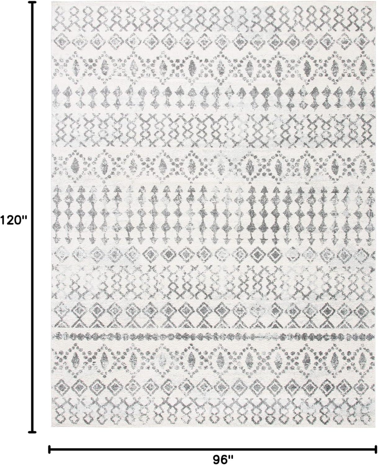 image:imageSAFAVIEH Tulum Collection Area Rug 53 x 76 Ivory amp Grey Moroccan Boho Distressed Design NonShedding amp Easy to Clean Ideal for Living Room Bedroom Dining Space TUL240AIvoryGrey