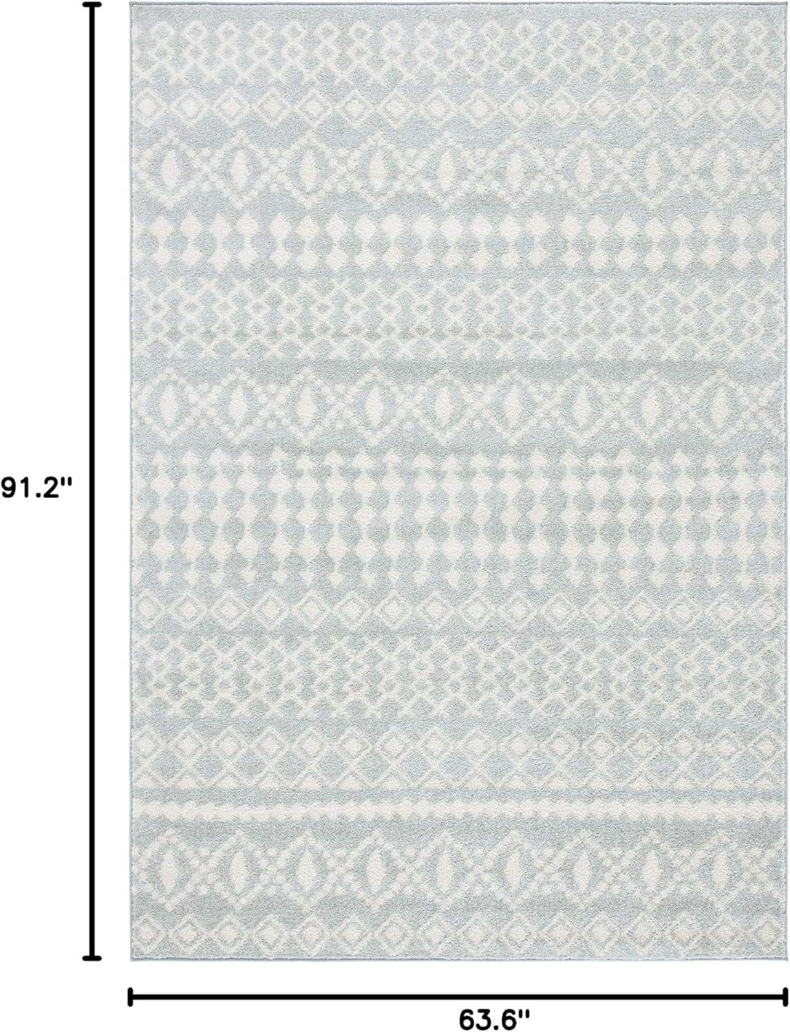 image:imageSAFAVIEH Tulum Collection Area Rug 53 x 76 Ivory amp Grey Moroccan Boho Distressed Design NonShedding amp Easy to Clean Ideal for Living Room Bedroom Dining Space TUL240ALight GreyIvory