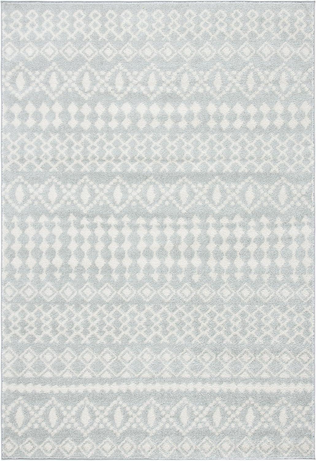 image:imageSAFAVIEH Tulum Collection Area Rug 53 x 76 Ivory amp Grey Moroccan Boho Distressed Design NonShedding amp Easy to Clean Ideal for Living Room Bedroom Dining Space TUL240ALight GreyIvory