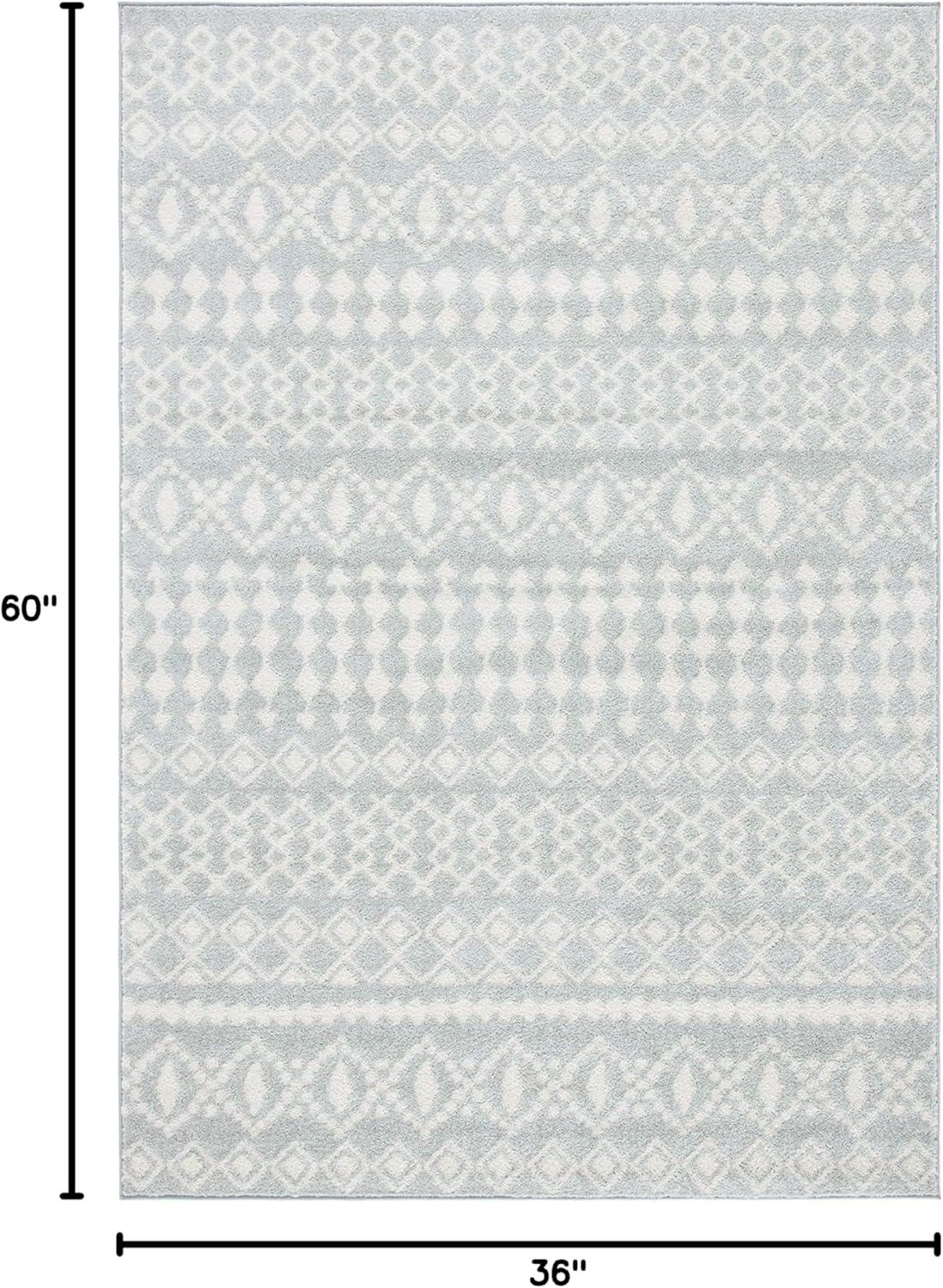 image:imageSAFAVIEH Tulum Collection Area Rug 53 x 76 Ivory amp Grey Moroccan Boho Distressed Design NonShedding amp Easy to Clean Ideal for Living Room Bedroom Dining Space TUL240ALight GreyIvory