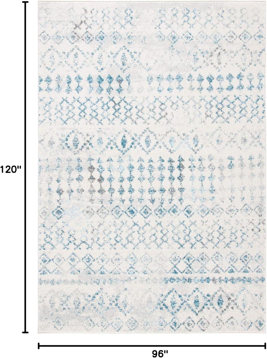 image:imageSAFAVIEH Tulum Collection Area Rug 53 x 76 Ivory amp Grey Moroccan Boho Distressed Design NonShedding amp Easy to Clean Ideal for Living Room Bedroom Dining Space TUL240AIvoryTurquoise