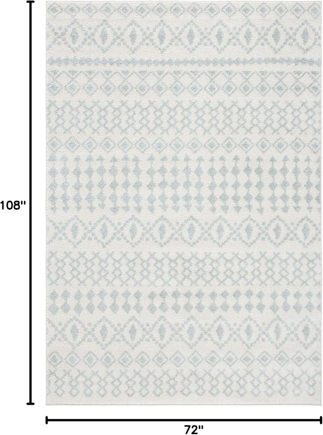 image:imageSAFAVIEH Tulum Collection Area Rug 53 x 76 Ivory amp Grey Moroccan Boho Distressed Design NonShedding amp Easy to Clean Ideal for Living Room Bedroom Dining Space TUL240AIvoryLight Grey