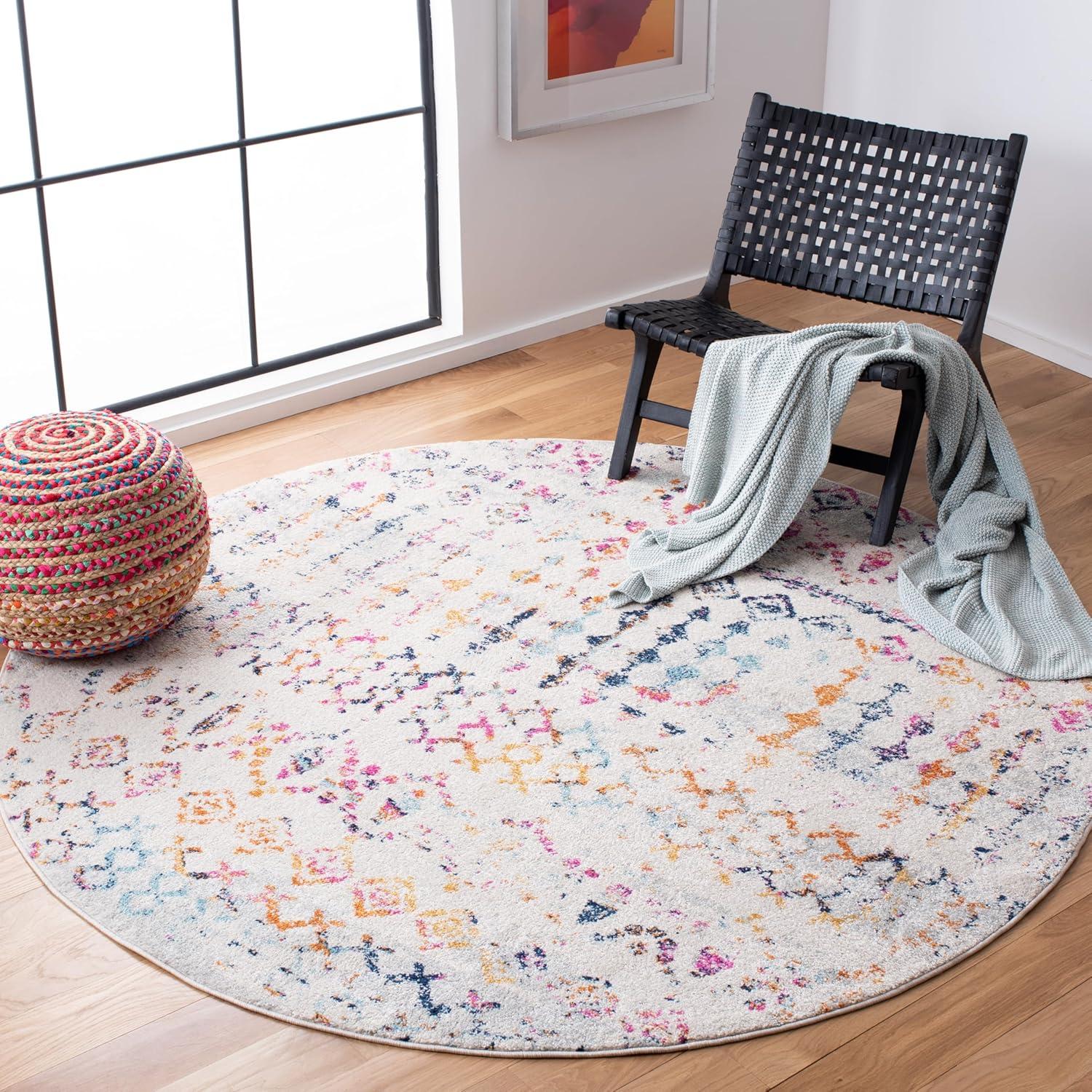 image:imageSAFAVIEH Tulum Collection Area Rug 53 x 76 Ivory amp Grey Moroccan Boho Distressed Design NonShedding amp Easy to Clean Ideal for Living Room Bedroom Dining Space TUL240AIvoryGold