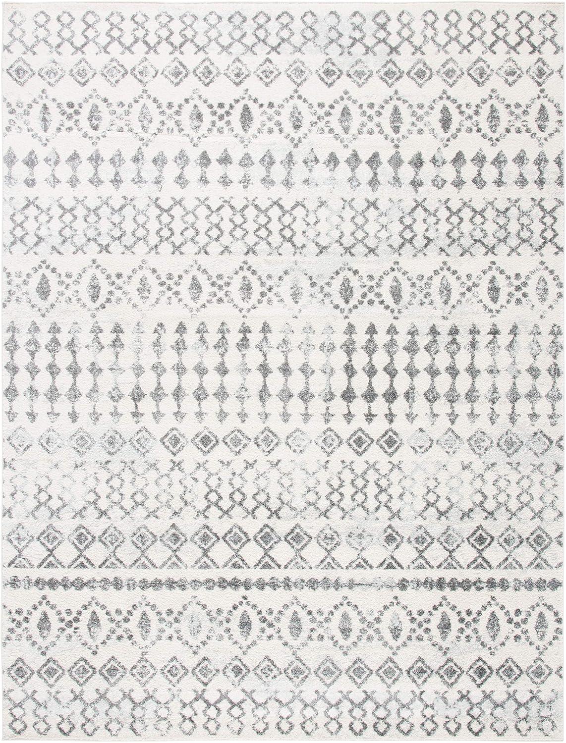 image:imageSAFAVIEH Tulum Collection Area Rug 53 x 76 Ivory amp Grey Moroccan Boho Distressed Design NonShedding amp Easy to Clean Ideal for Living Room Bedroom Dining Space TUL240AIvoryGrey