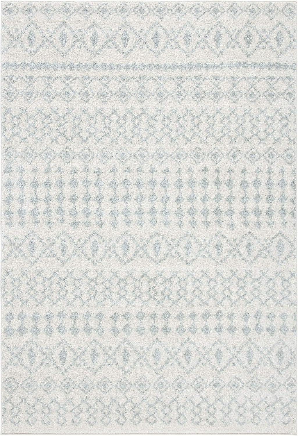 image:imageSAFAVIEH Tulum Collection Area Rug 53 x 76 Ivory amp Grey Moroccan Boho Distressed Design NonShedding amp Easy to Clean Ideal for Living Room Bedroom Dining Space TUL240AIvoryLight Grey