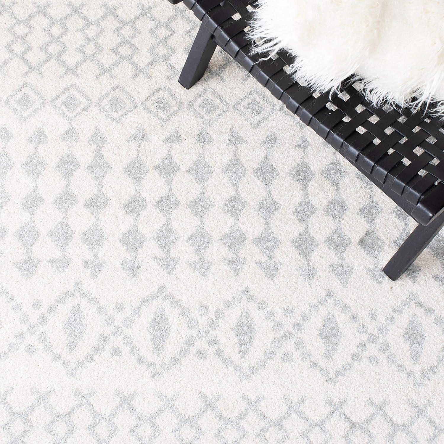 image:imageSAFAVIEH Tulum Collection Area Rug 53 x 76 Ivory amp Grey Moroccan Boho Distressed Design NonShedding amp Easy to Clean Ideal for Living Room Bedroom Dining Space TUL240AIvoryLight Grey