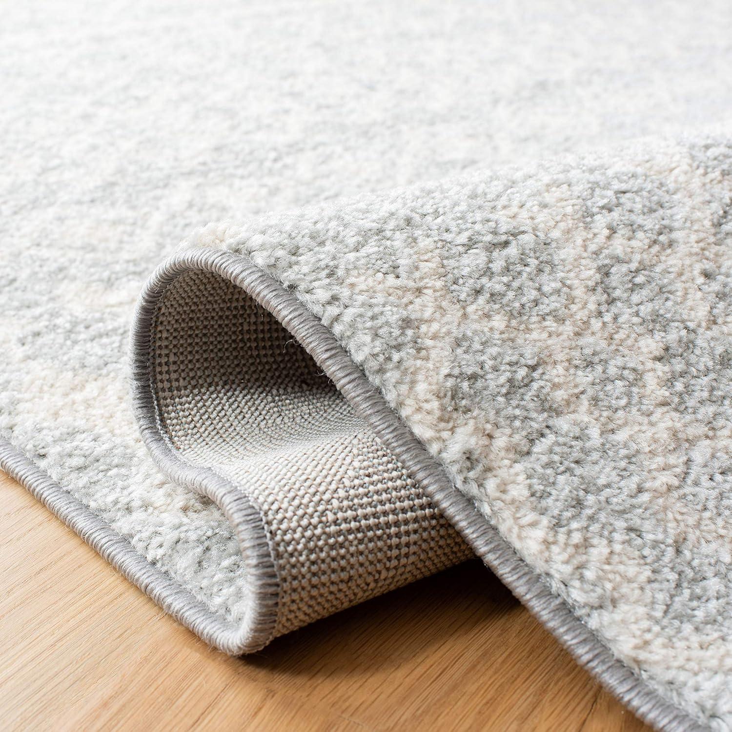image:imageSAFAVIEH Tulum Collection Area Rug 53 x 76 Ivory amp Grey Moroccan Boho Distressed Design NonShedding amp Easy to Clean Ideal for Living Room Bedroom Dining Space TUL240ALight GreyIvory