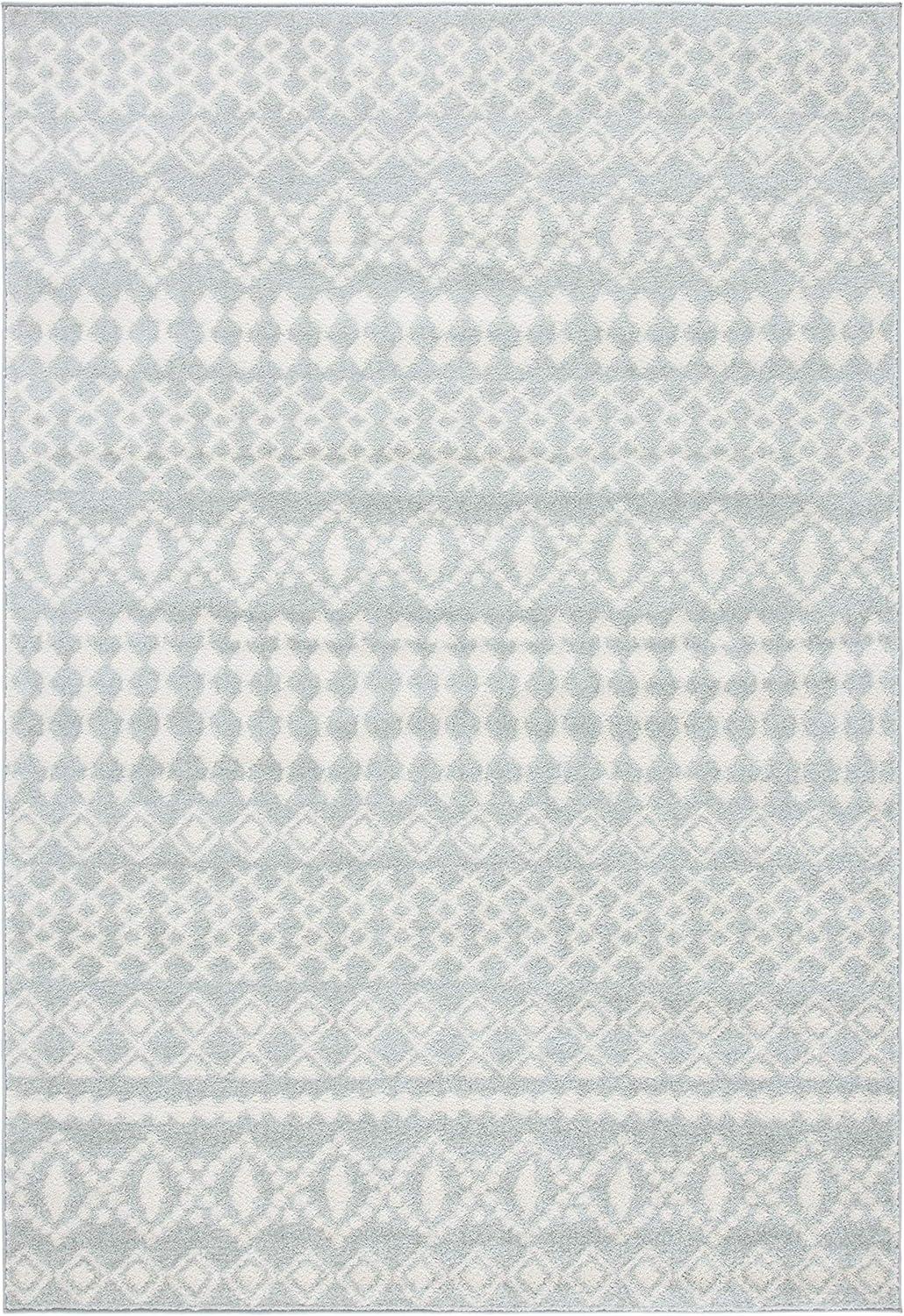 image:imageSAFAVIEH Tulum Collection Area Rug 53 x 76 Ivory amp Grey Moroccan Boho Distressed Design NonShedding amp Easy to Clean Ideal for Living Room Bedroom Dining Space TUL240ALight GreyIvory