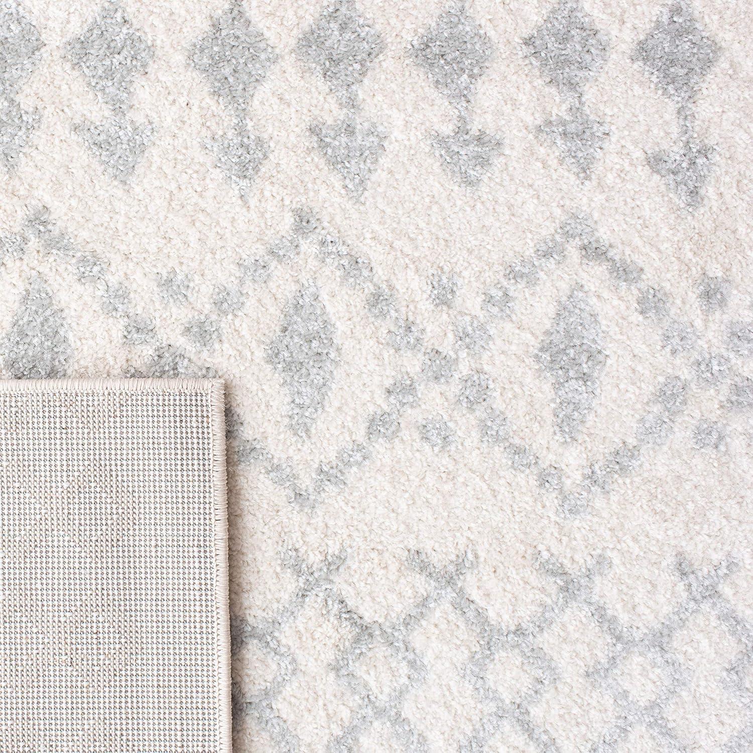 image:imageSAFAVIEH Tulum Collection Area Rug 53 x 76 Ivory amp Grey Moroccan Boho Distressed Design NonShedding amp Easy to Clean Ideal for Living Room Bedroom Dining Space TUL240AIvoryLight Grey