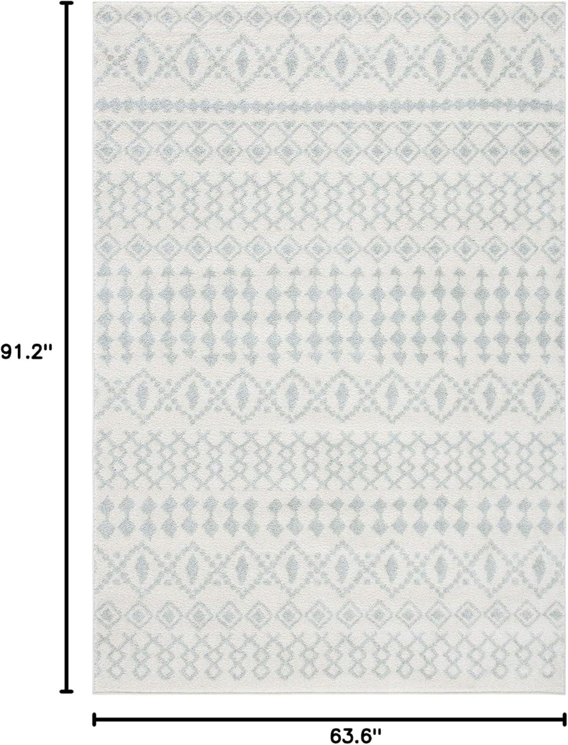 image:imageSAFAVIEH Tulum Collection Area Rug 53 x 76 Ivory amp Grey Moroccan Boho Distressed Design NonShedding amp Easy to Clean Ideal for Living Room Bedroom Dining Space TUL240AIvoryLight Grey