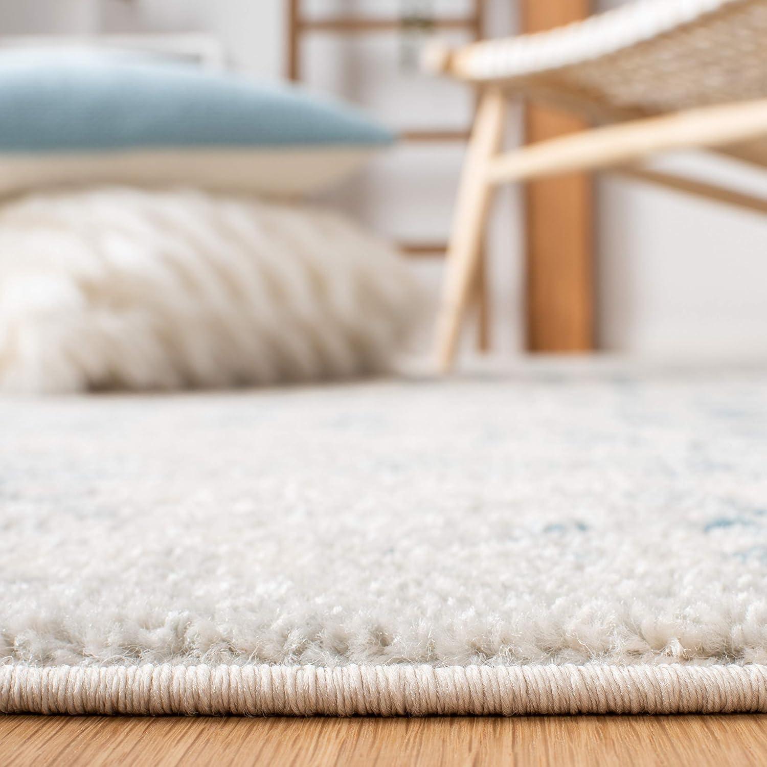 image:imageSAFAVIEH Tulum Collection Area Rug 53 x 76 Ivory amp Grey Moroccan Boho Distressed Design NonShedding amp Easy to Clean Ideal for Living Room Bedroom Dining Space TUL240AIvoryTurquoise