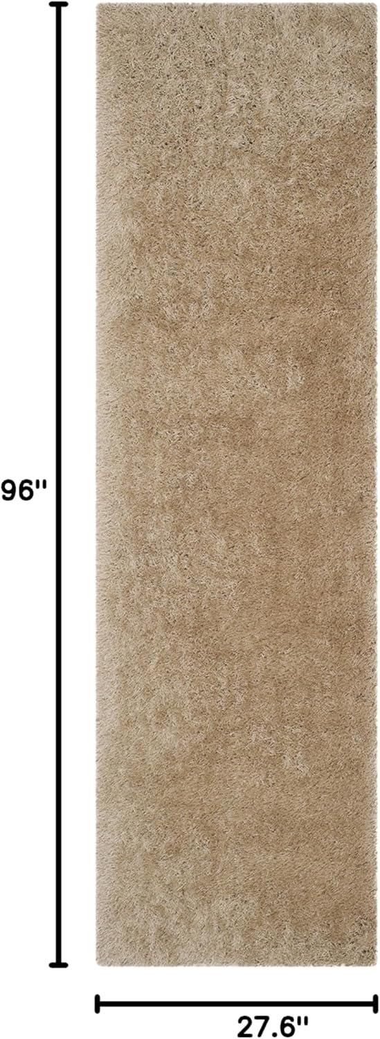 image:imageSAFAVIEH Venice Shag Collection Area Rug 5 x 7 Champagne Handmade Glam 3inch Thick Ideal for High Traffic Areas in Living Room Bedroom SG256CChampagne