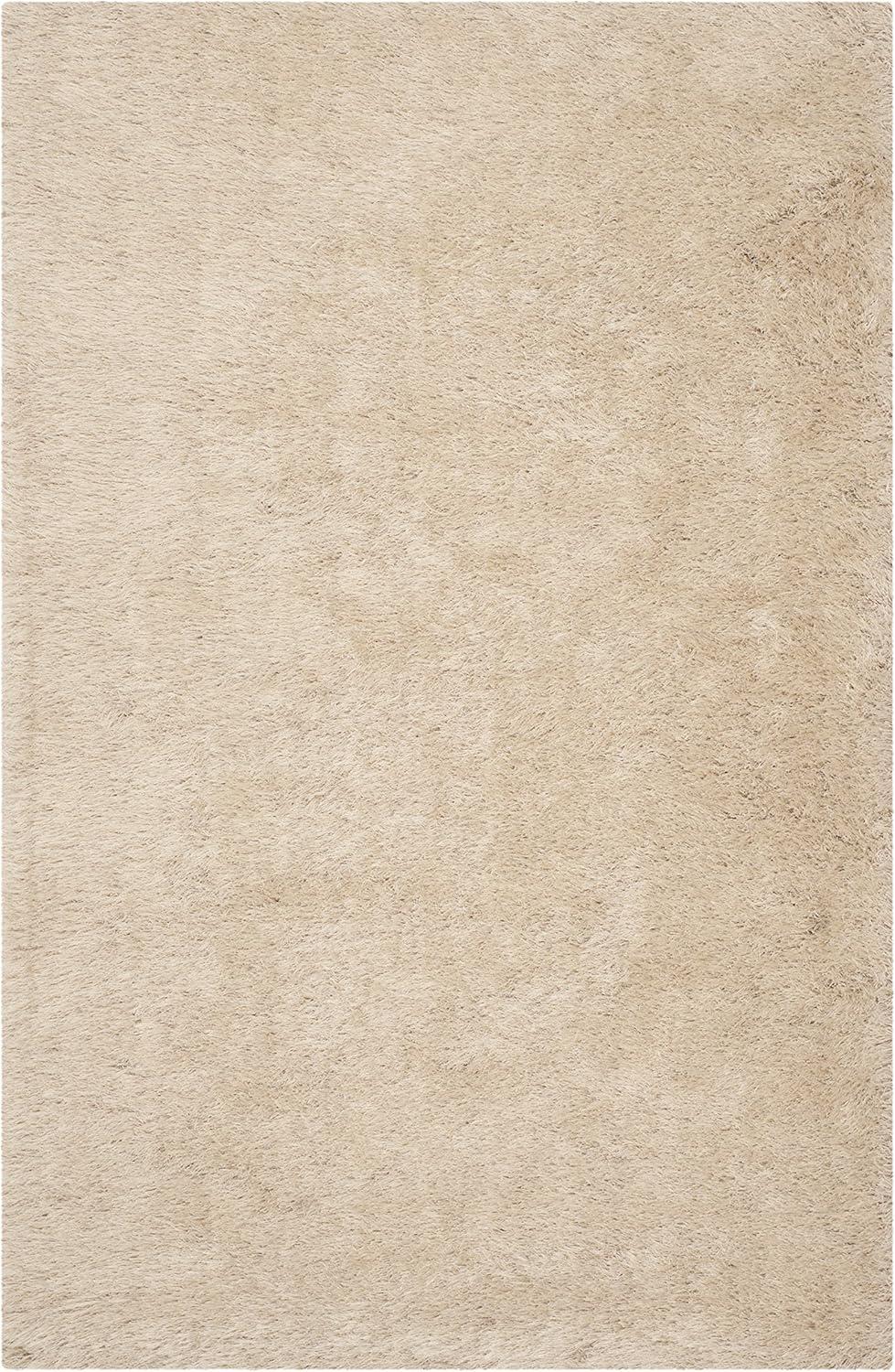image:imageSAFAVIEH Venice Shag Collection Area Rug 5 x 7 Champagne Handmade Glam 3inch Thick Ideal for High Traffic Areas in Living Room Bedroom SG256CChampagne