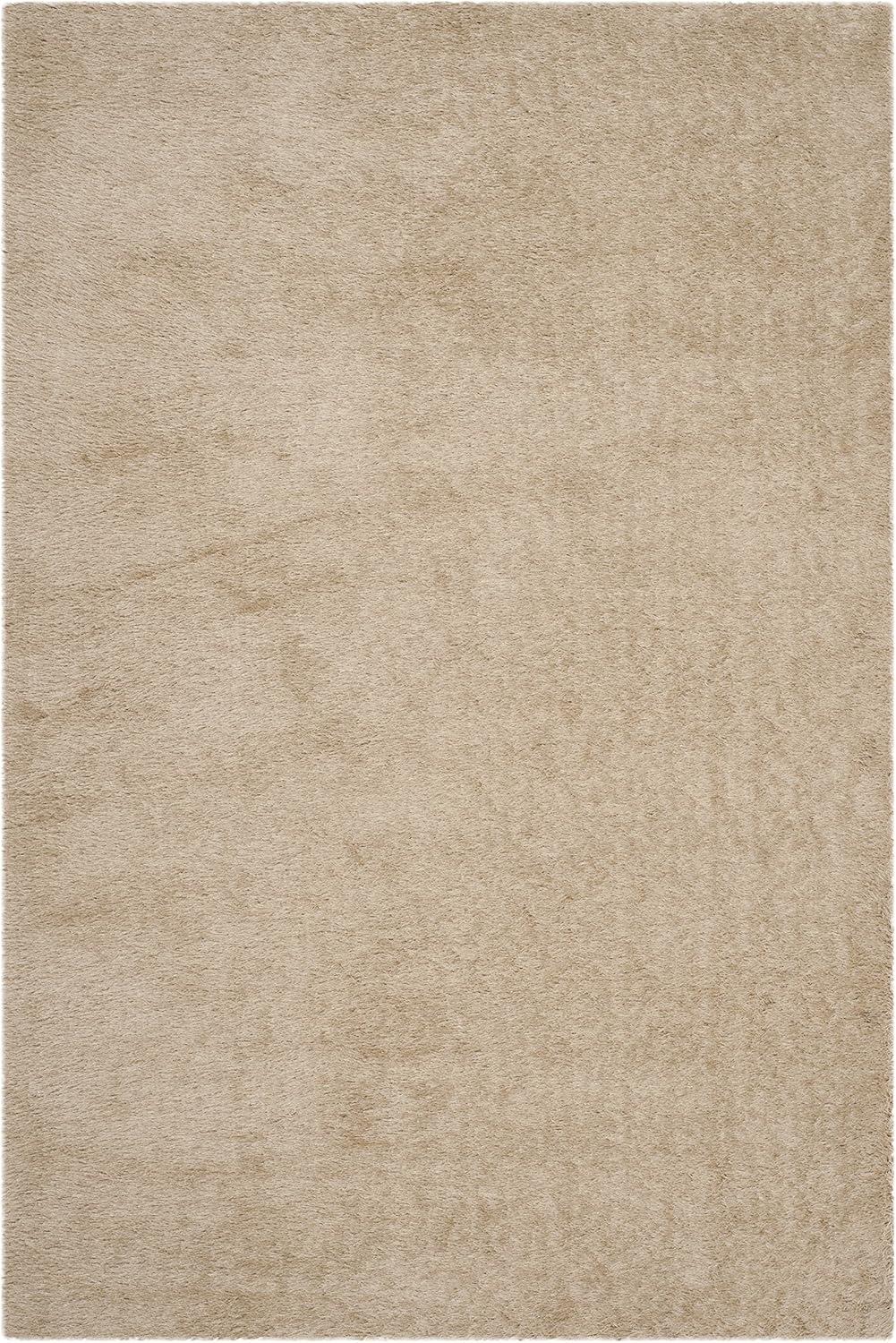 image:imageSAFAVIEH Venice Shag Collection Area Rug 5 x 7 Champagne Handmade Glam 3inch Thick Ideal for High Traffic Areas in Living Room Bedroom SG256CChampagne