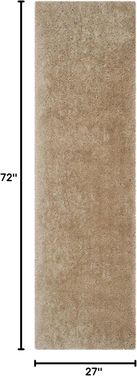 image:imageSAFAVIEH Venice Shag Collection Area Rug 5 x 7 Champagne Handmade Glam 3inch Thick Ideal for High Traffic Areas in Living Room Bedroom SG256CChampagne